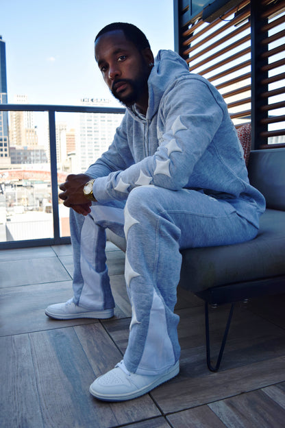 GREY PUFF FLARE SET